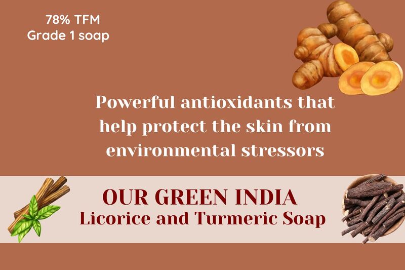 Our Green India Liquorice and Turmeric Soap